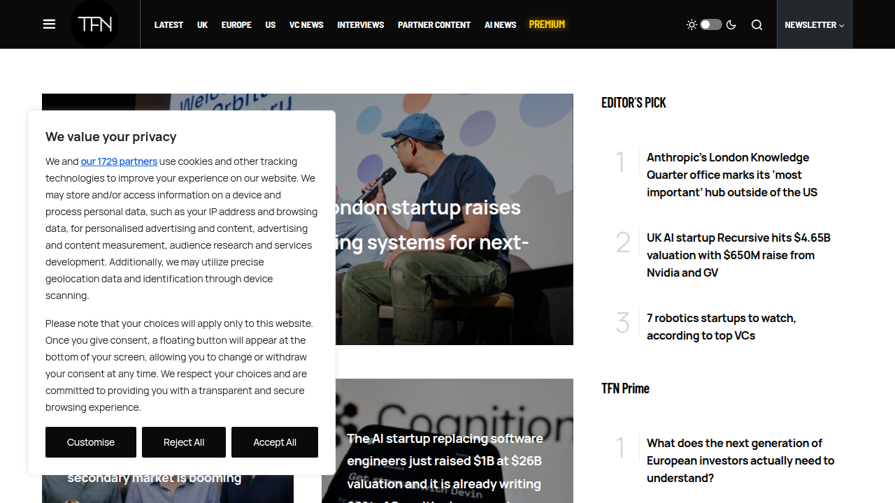 Tech Funding News website, providing insights into how due diligence tools and other technologies are shaping startup funding.