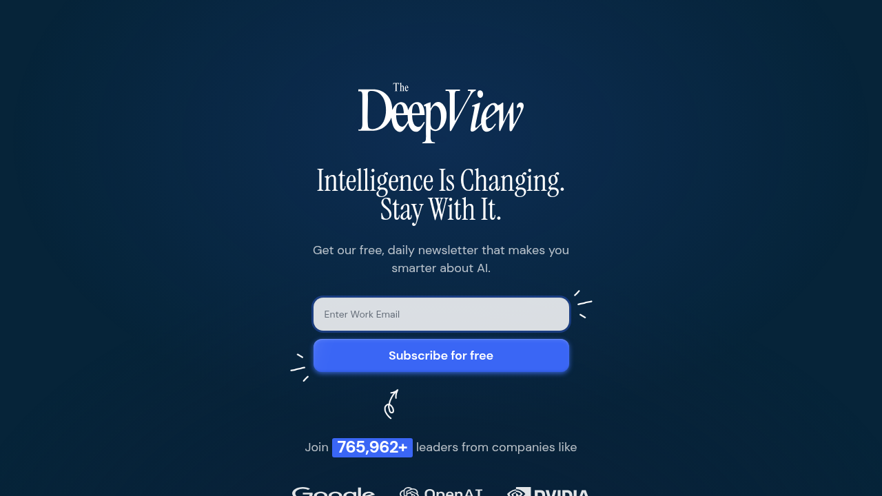 Stay informed on fast-moving tech trends by subscribing to The Deep View Newsletter for daily AI updates.