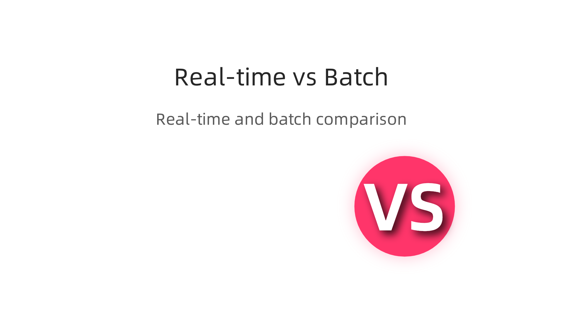 A comparison of real-time (streaming) and batch data processing architectures.