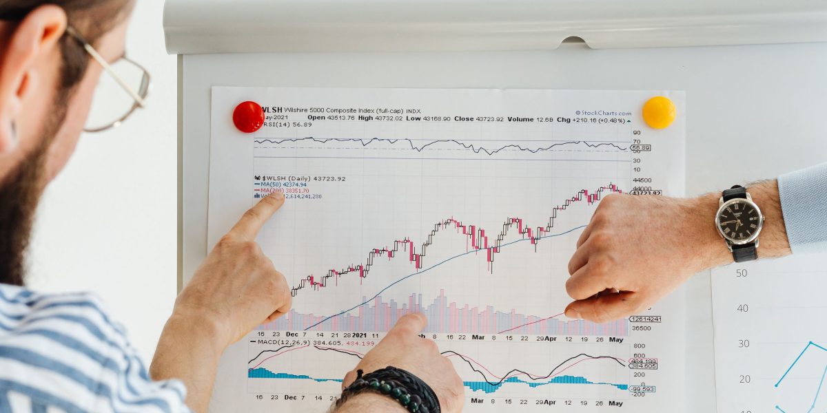 A team collaborates, analyzing dashboards and reports to understand startup growth and market trends.