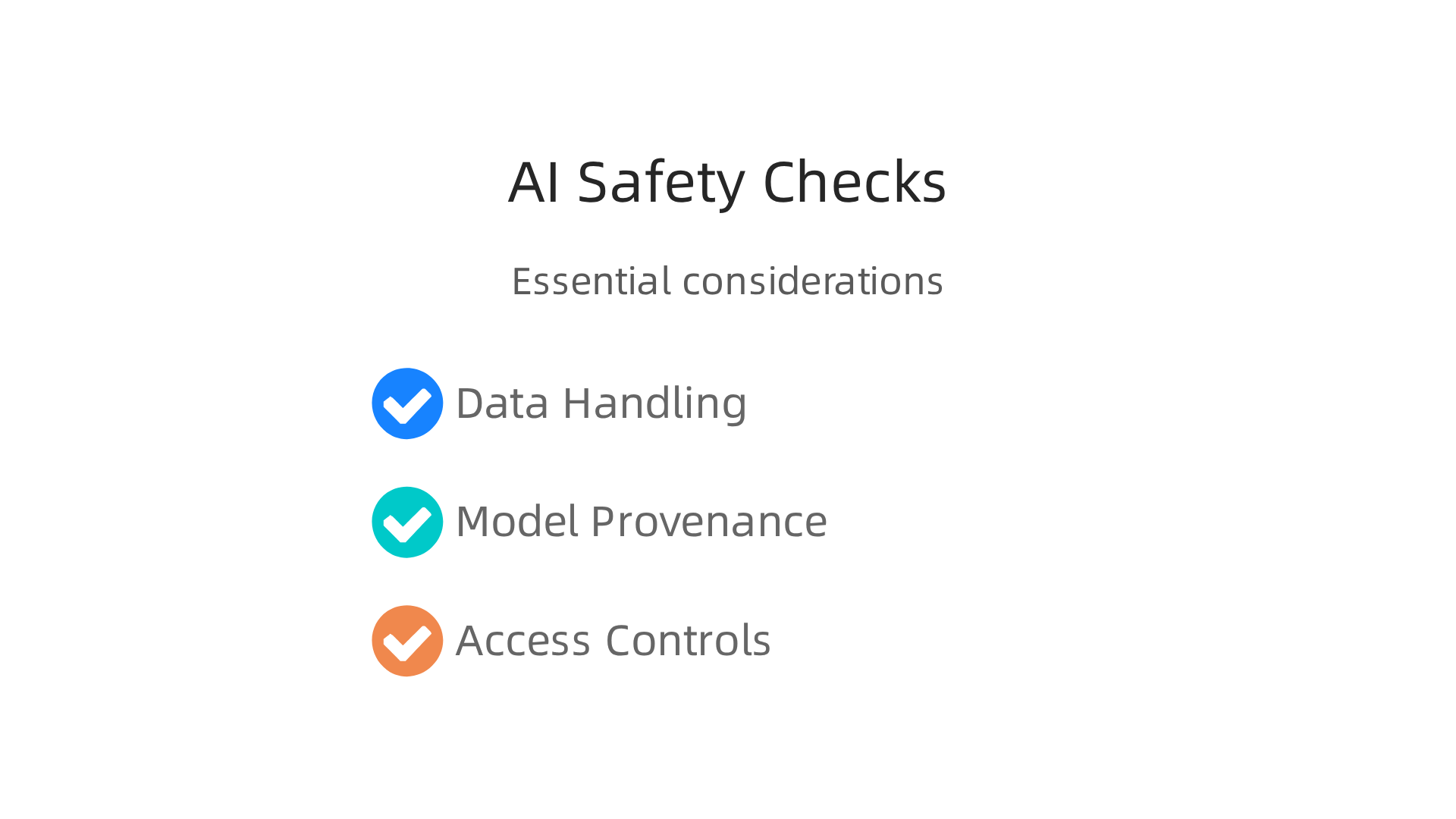 Essential considerations for ensuring the safety and privacy of AI tools.