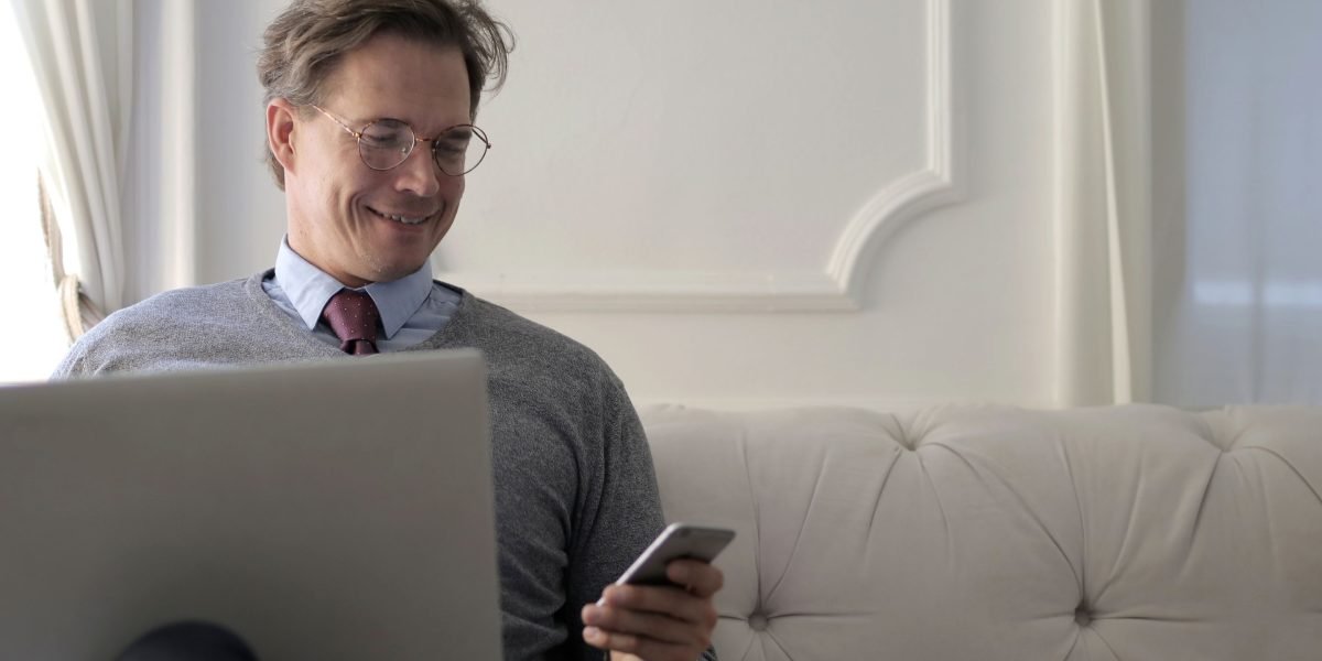 A person engaging with their professional network online, leveraging platforms to identify potential investors.
