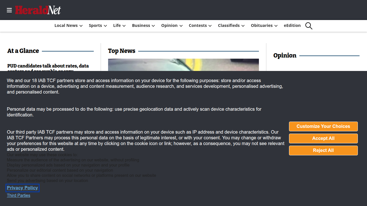 Local news coverage from HeraldNet, a source for regional stories in the Snoqualmie Valley.