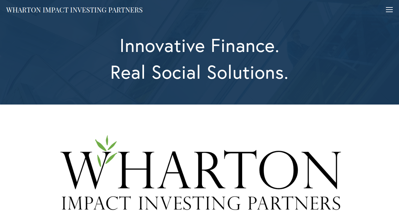Wharton Impact Investing Partners showcases the caliber of leadership often found in impact investment firms, blending finance with social expertise.