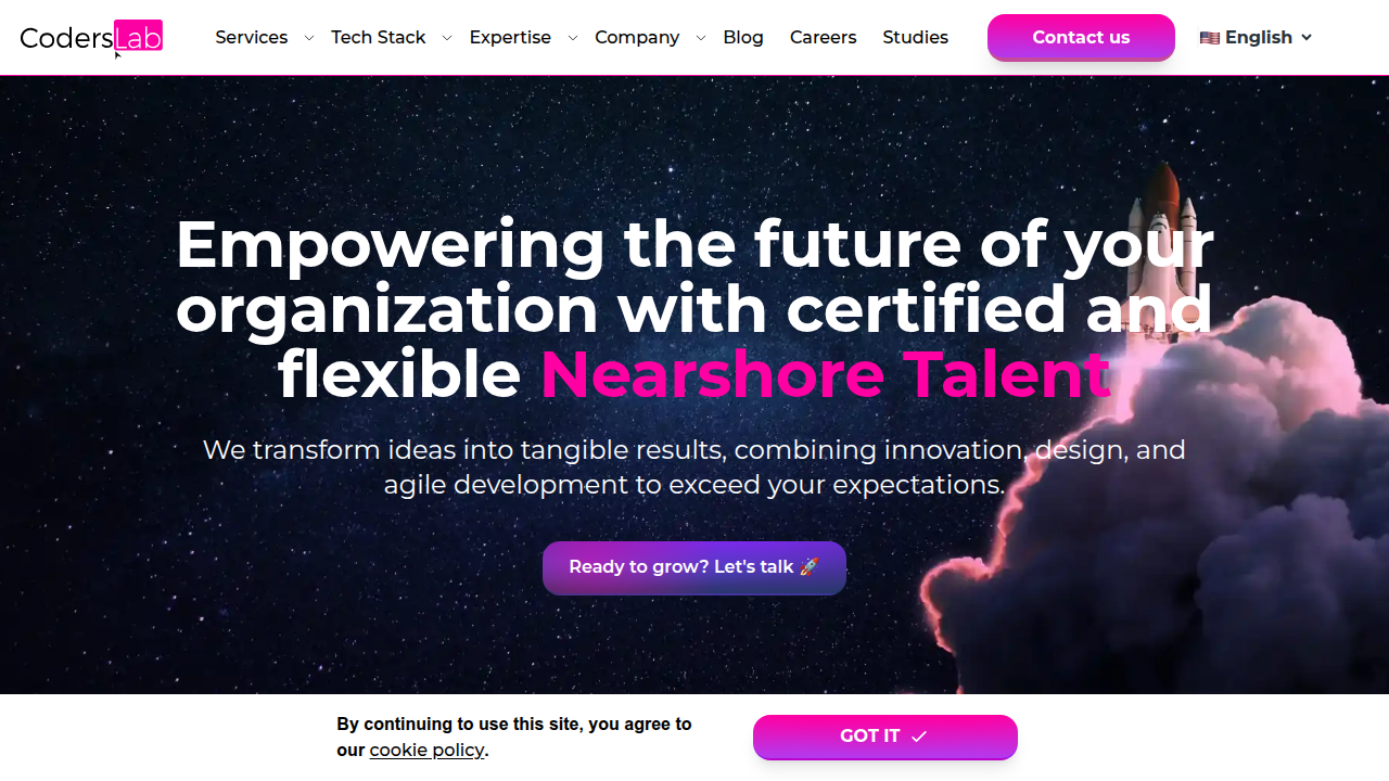 A screenshot of the Coderslab blog discussing AI adoption statistics.