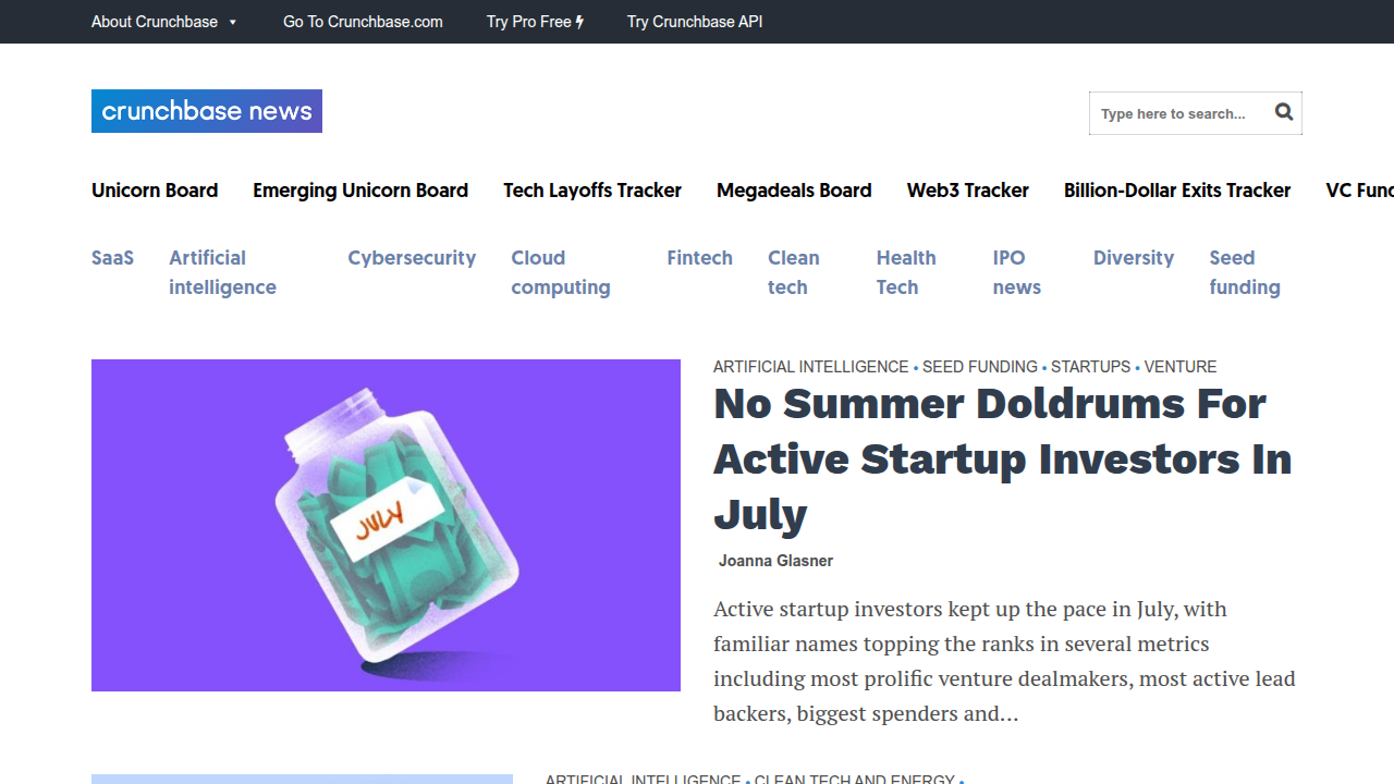 Explore recent venture funding trends in AI startups on Crunchbase.