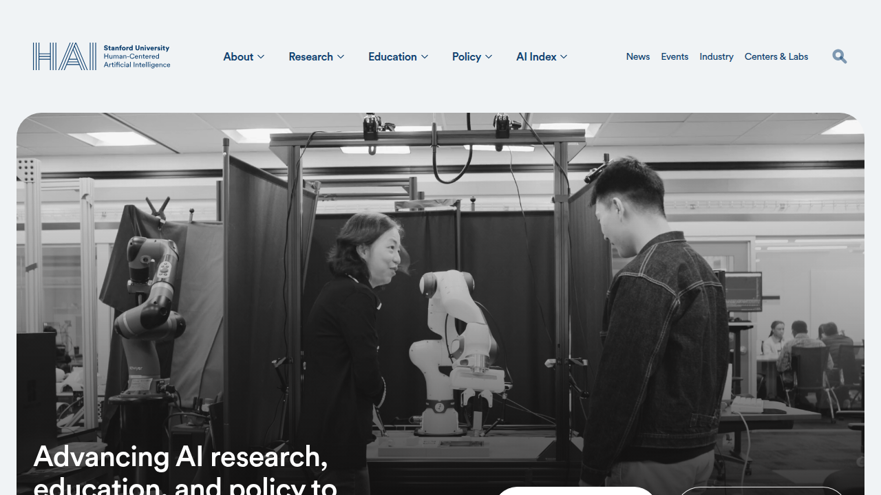 Access comprehensive reports on the state of AI from the Stanford Human-Centered AI Institute.